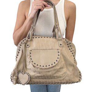 Christian Dior Vintage Trotter Monogram Canvas Ethnic Shoulder Bag [106462]